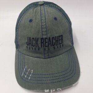 Jack Reacher Never Go Back Movie Promo Hat Adjustable Mesh Distressed 2016 Green